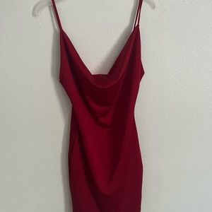 sexy red slip dress